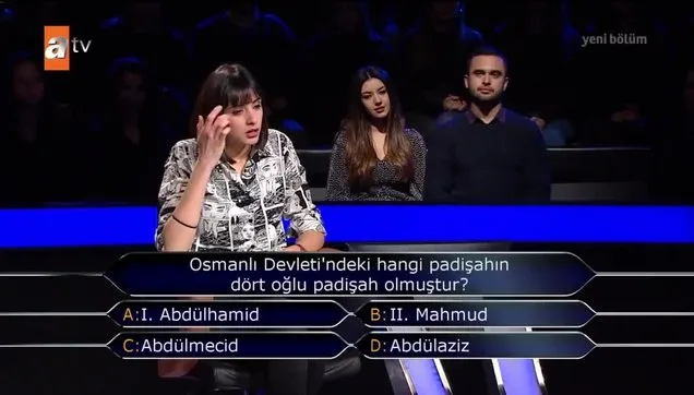 Osmanli Devleti Nde Hangi Padisahin 4 Oglu Padisah Olmustur Kim Milyoner Olmak Ister Videosunu Izle Takvim Tv