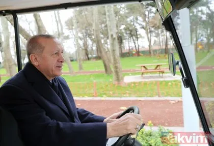 Başkan Erdoğan, Esenler’de yapımı tamamlanan 15 Temmuz Millet Bahçesi’ni gezdi