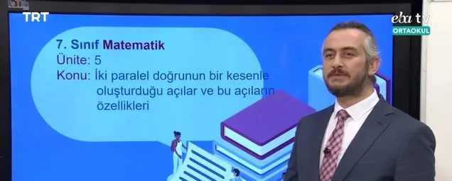 7. Sınıf Matematik  Dersi - Konu: İki Paralel Doğrunun Bir Kesenler Oluşturduğu Açılar - 1 Nisan 2020 Çarşamba