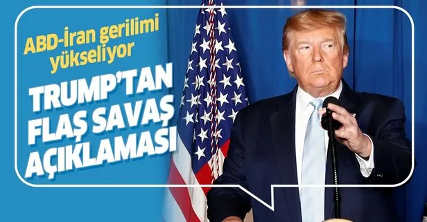 Trump’tan flaş Süleymani açıklaması: Savaşı durdurmak için adım attık