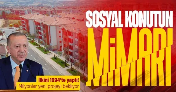 İlkini 1994’te yapmıştı! Sosyal konut projesinin mimarı Başkan Erdoğan