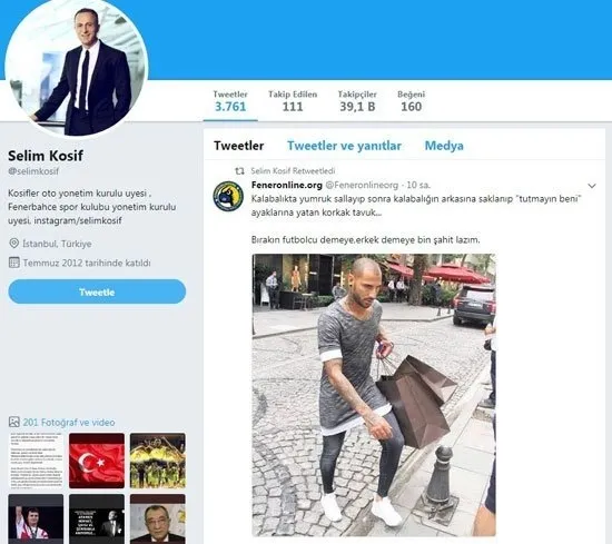 Fenerbahçeli yöneticiden Quaresma hakkında olay tweet-2