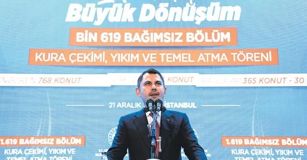 Bakan Kurum kentsel dönüşümde kira yardımı artışını açıkladı