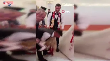 Trabzon’da düğünde altın değil keçi takıldı