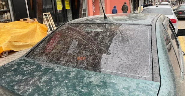 Bolu'da toz taşınması nedeniyle çamur yağdı