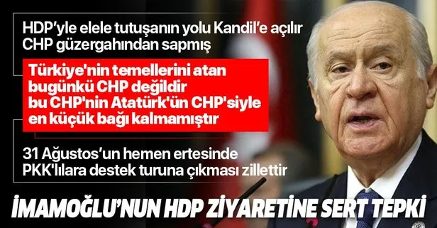 Son dakika: MHP lideri Bahçeli’den, İmamoğlu’nun HDP’yi ziyaretine çok sert sözler