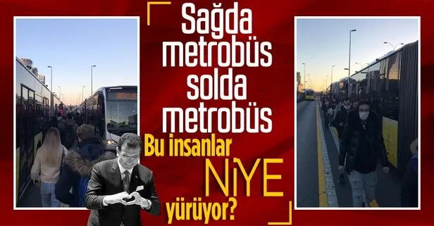 İstanbul’da yine metrobüs arızası! Duraklarda yoğunluk oluştu vatandaşa yürümek kaldı