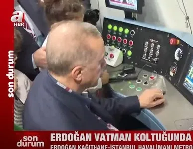 Başkan Erdoğan vatman koltuğuna geçti!