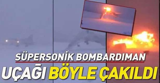 Rusya’nın süpersonik bombardıman uçağının düşme anı kamerada