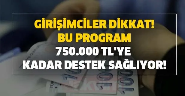 Bu program 750.000 TL'ye kadar destek sağlıyor! Girişimciler dikkat! İşte başvuru alma şartları