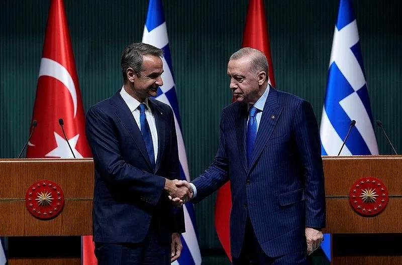 Başkan Recep Tayyip Erdoğan ve Yunanistan Başbakanı Kiryakos Miçotakis