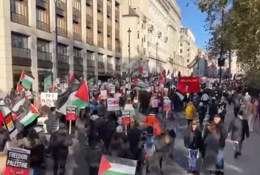 Londra'da Filistin'e destek gösterisi!