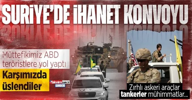 Suriye’de terör konvoyu: ABD’ye ait zırhlı araçlar YPG’ye destek için konuşlandı
