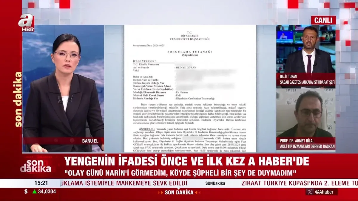 Narin evde mi katledildi? Cinayetin kara kutusu yenge Hediye Güran'ın ifadesine ulaşıldı!