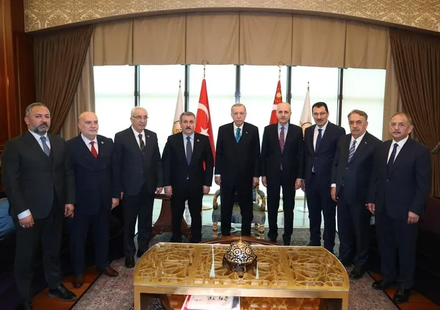 Başkan Erdoğan BBP Genel Başkanı Mustafa Destici'yi kabul etti-4