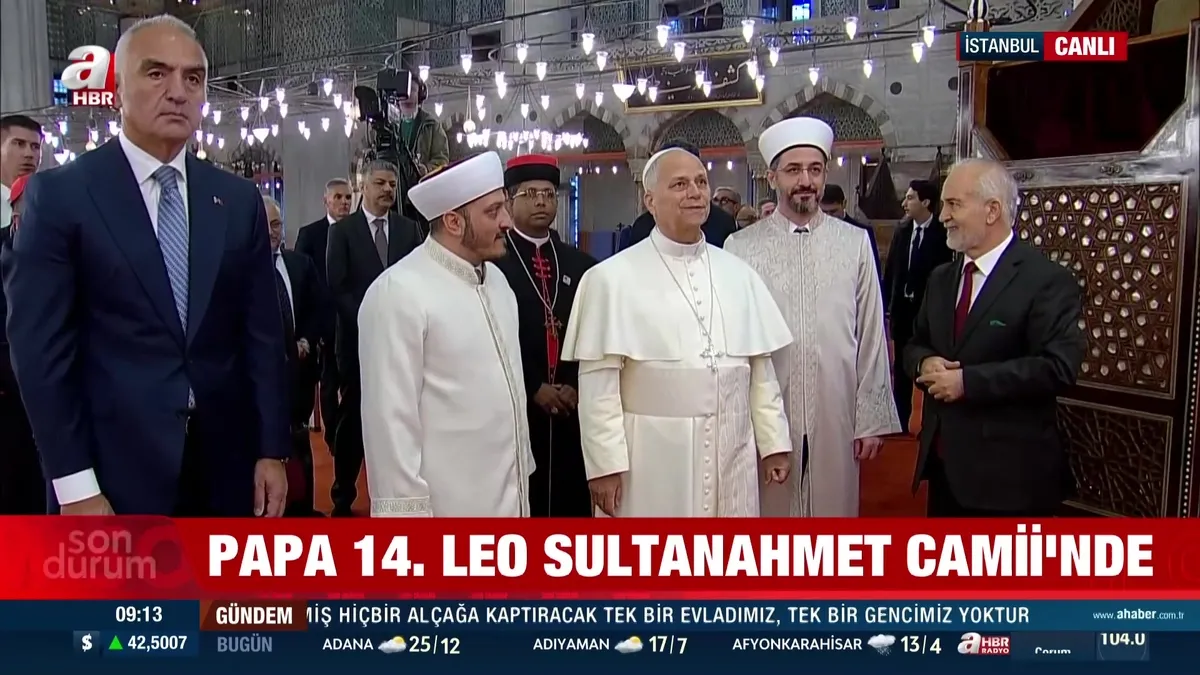 Papa 14. Leo'dan Sultanahmet Camii’ne ziyaret