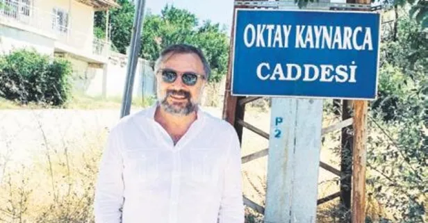 EDHO’nun ’Hızır’ı Oktay Kaynarca memleketi Malatya’da adının verildiği caddede poz verdi