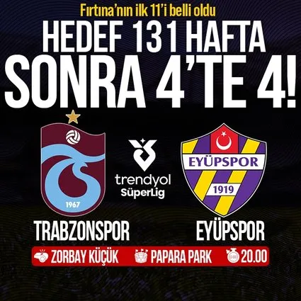 Trabzonspor'un ilk 11'i belli oldu!