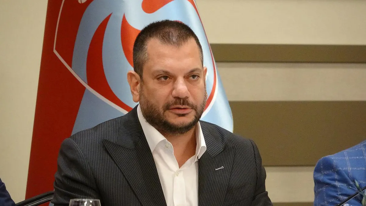Trabzonspor Başkanı Ertuğrul Doğan'dan hakemlere sert uyarı