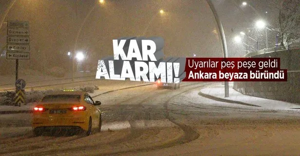 HAVA DURUMU | Ankara’da yoğun kar! Meteorolojiden kuvvetli kar yağışı uyarısı