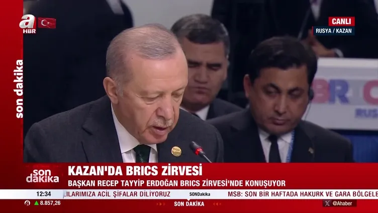 Başkan Erdoğan BRICS Zirvesi’nde konuştu!
