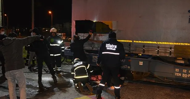 Avrupa’ya yük treninde gitmek isterken Tekirdağ’da elektrik akımına kapılan 2 sığınmacı ağır yaralandı