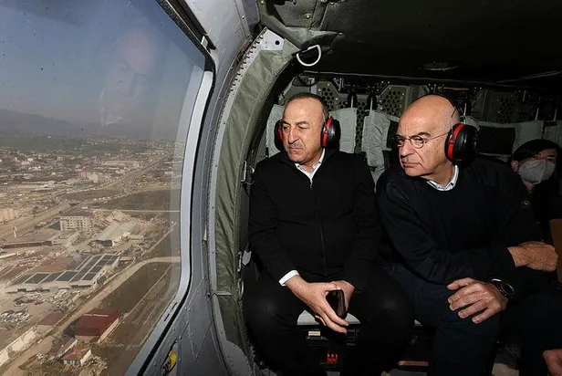 Yunanistan Dışişleri Bakanı Dendias deprem bölgesini ziyaret etmek Türkiye'ye geldi-5