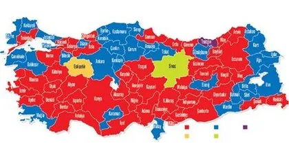 Türkiye’nin il il taraftar haritası
