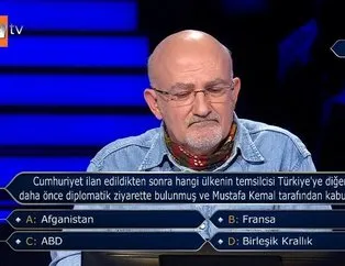 Milyoner’de dikkat çeken ’Atatürk’ sorusu