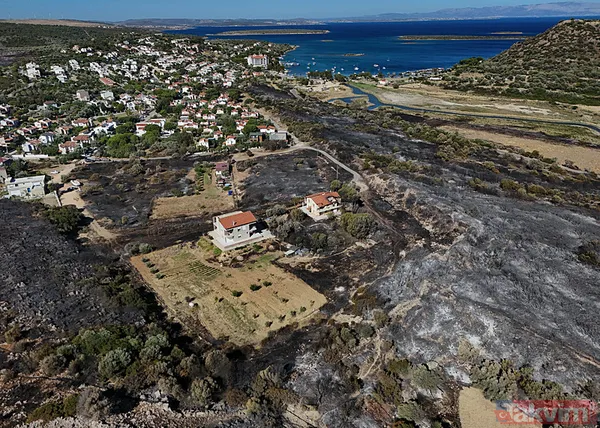 Çeşme yangınında zarar gören alanlar görüntülendi: Her şeyimiz yandı - 11
