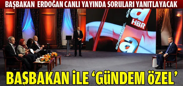 Başbakan Erdoğan canlı yayında soruları yanıtlayacak