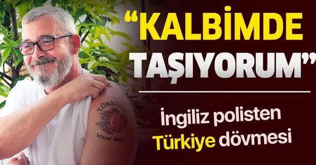 İngiliz polis George Gurr, koluna Türk bayrağı dövmesi yaptırdı