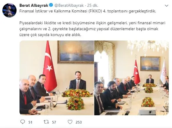 Bakan Berat Albayrak Finansal İstikrar ve Kalkınma Komitesi 4. toplantısına katıldı-1
