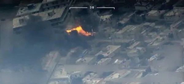 Afrin'de teröristlerin saldırılarını İHA'lar görüntüledi-1