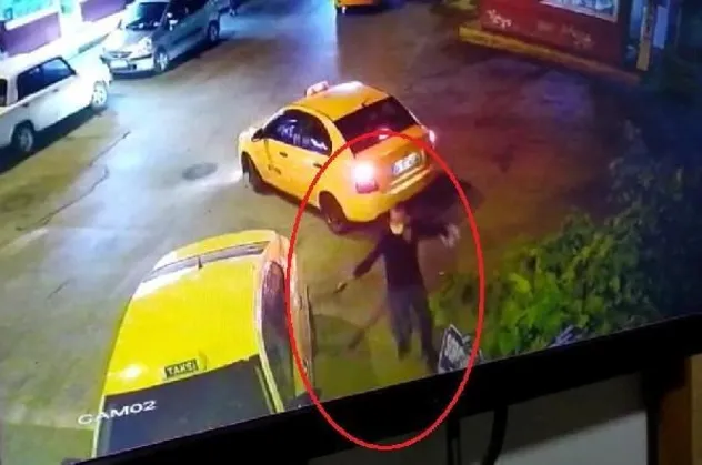 Ankara'da taksi durağında dehşet! Kardeşe silahlı saldırı güvenlik kamerasında