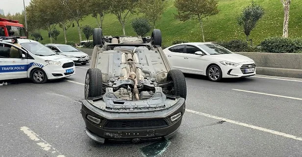 Esenler’de bir tuhaf olay! Otomobille takla attı sağlık ekipleriyle tartıştı!