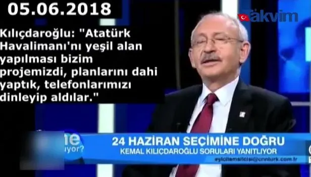 Kemal Kılıçdaroğlu'nun 'Atatürk Havalimanı' çarkı! 2018'deki sözleri tekrardan gündem oldu: Millet bahçesi bizim projemiz