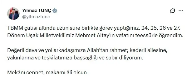 Eski AK Parti Uşak Milletvekili Mehmet Altay hayatını kaybetti-4