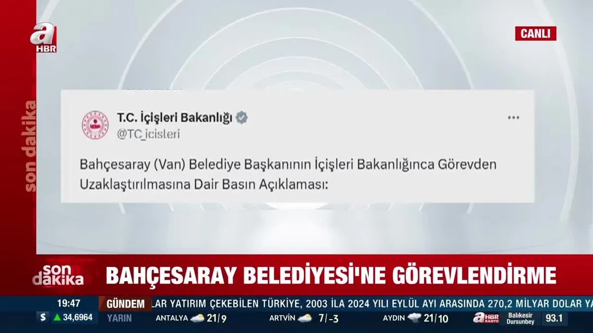 Bahçesaray Belediyesine kayyum atandı