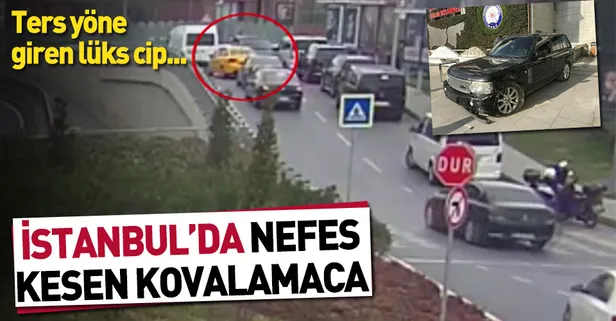 İstanbul'da nefes kesen kovalamaca! Polisten kaçan lüks cip ortalığı karıştırdı