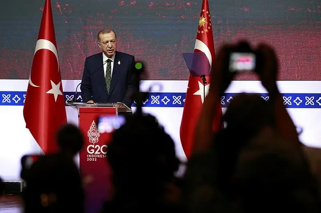 Başkan Erdoğan'ın G20 Zirvesi'ndeki basın toplantısına gazetecilerden yoğun katılım: "Herhalde bitirmeye niyetiniz yok"