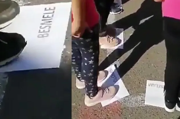 Çekmeköy'deki ilkokulda skandal görüntüler! Öğrencileri üzerinde 'besmele' ve 'peygamber' yazan kağıtlara bastırdılar