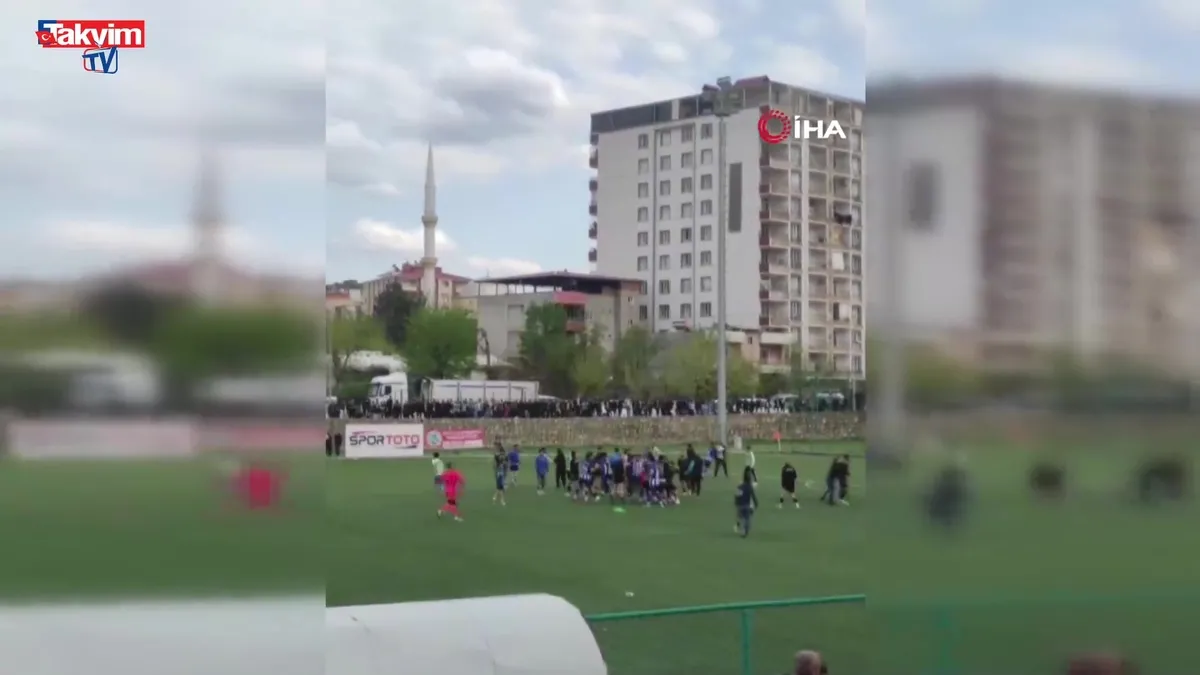 Siirt’te amatör maç sonrası saha karıştı