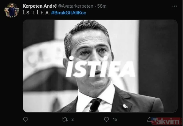 Fenerbahçe taraftarından Ali Koç için istifa kampanyası! Taraftar attığı tweetler ile dünya gündeminde - 11