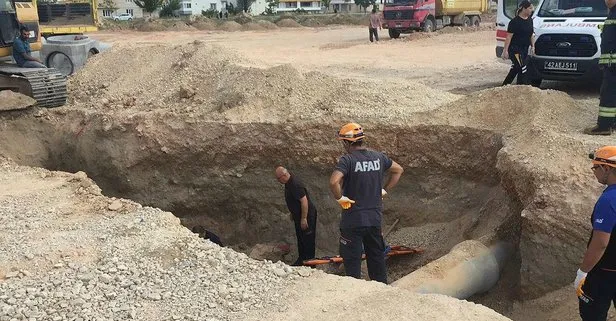 Konya’da korkunç olay! Kanalizasyonda çalışan işçi kum yığını altında can verdi