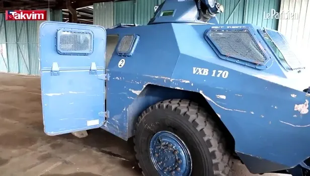 Fransa polisi basına panzer tanıtımı yaptı