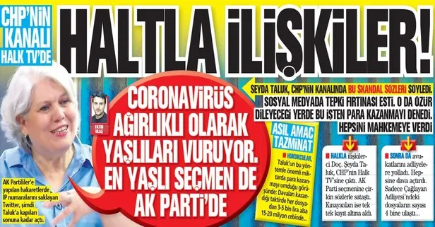 Şeyda Taluk, CHP’nin kanalında skandal sözler söyledi: Coronavirüs yaşlıları vuruyor en yaşlı seçmen de AK Parti’de