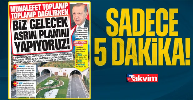Saatlerce süren yolculuk 5 dakikaya düştü! Başkan Erdoğan Yolu Assos ve Troya Tünelleri'nin açılışını gerçekleştirdi