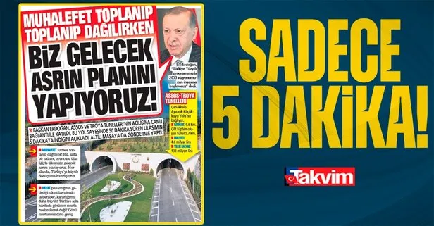 Saatlerce süren yolculuk 5 dakikaya düştü! Başkan Erdoğan Yolu Assos ve Troya Tünelleri’nin açılışını gerçekleştirdi