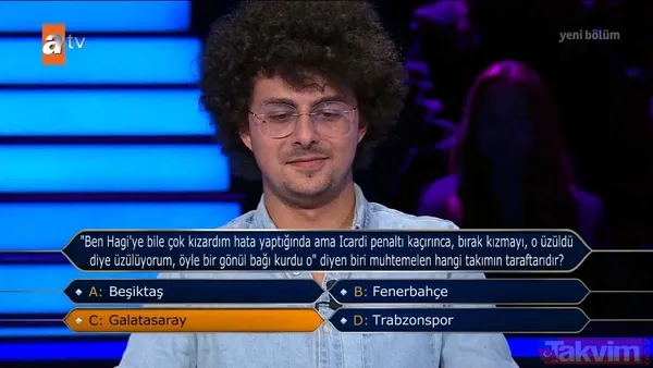 Kim Milyoner Olmak İster'de geceye damga vuran BMGK sorusu! Kenan İmirzalıoğlu'ndan Başkan Erdoğan'ın Dünya 5'ten büyüktür açıklamasına destek: Bu söze katılıyorum - 11